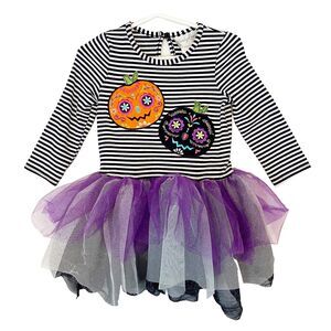 Emily Rose Dress Girls 2T Tulle Tutu Halloween Sugar‎ Skull Pumpkin Trick Treat